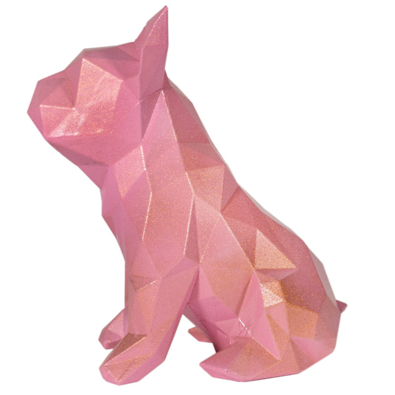 Thumbnail of French Bulldog Geometric Sculpture - Frank In Fondant Pink image