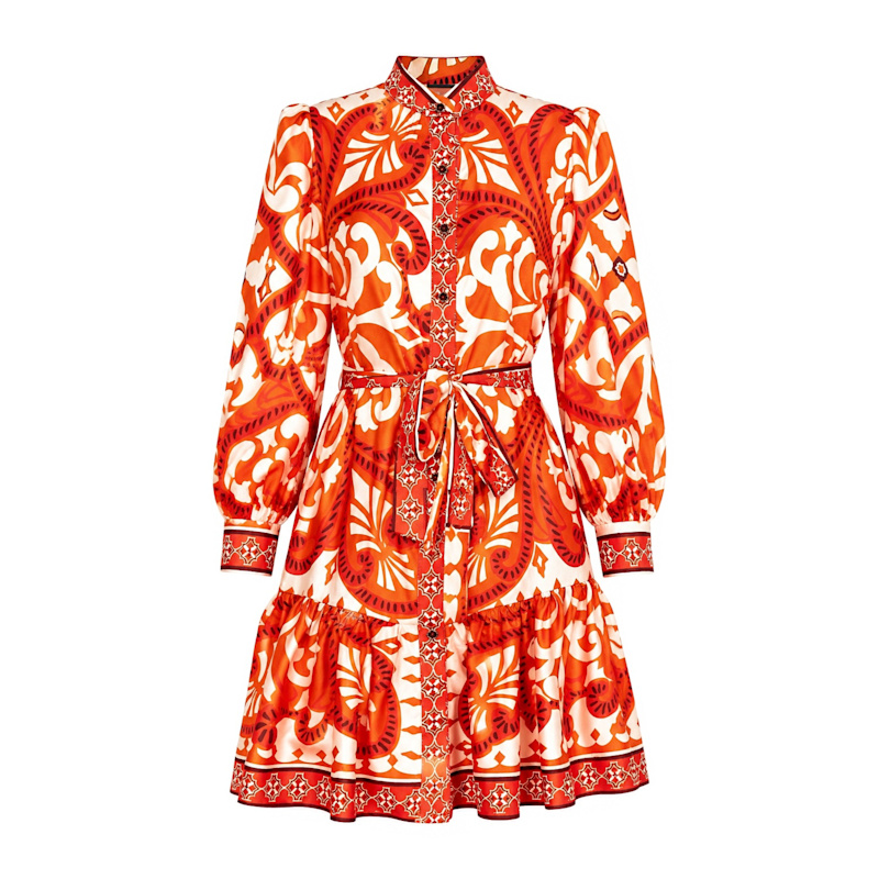 zara orange long sleeve dress ZARA long sleeve orange ribbed dress S (4-6)