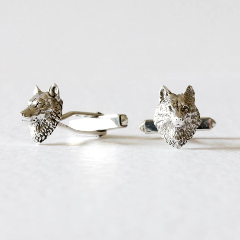 Thumbnail of Wolf Cufflinks – Silver image