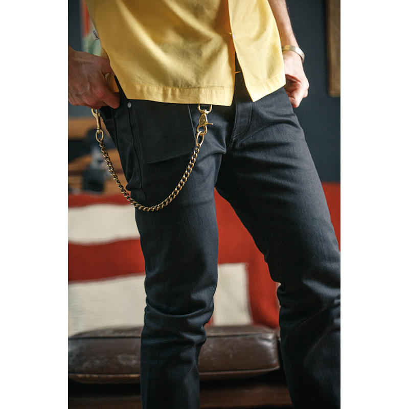 ◇DNSR◇ side wire denim black AW23JB168_Barbed_Wire_Spliced_