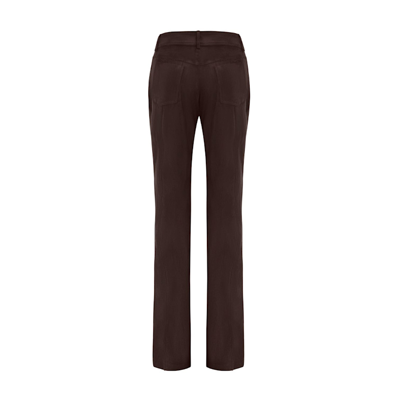 Thumbnail of Zelda Brown Faux Suede Pants image