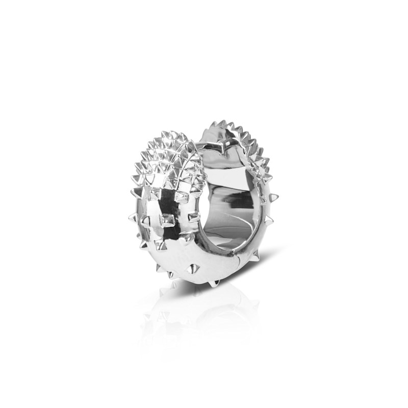 Thumbnail of Chunky Hoops 8Mm - Silver image