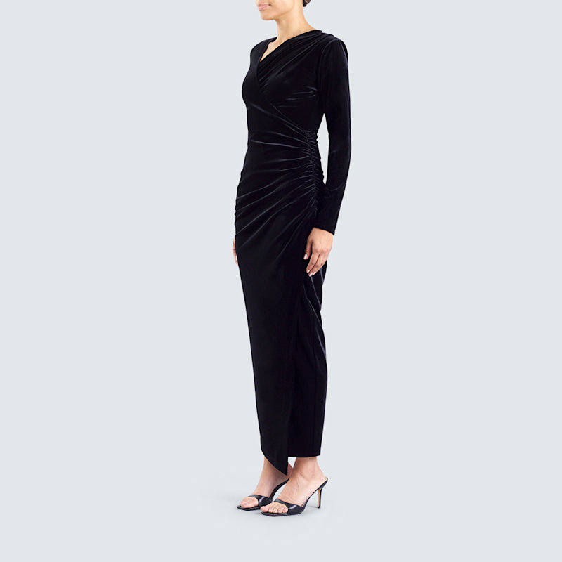 Thumbnail of Zima Black Velvet Dress image