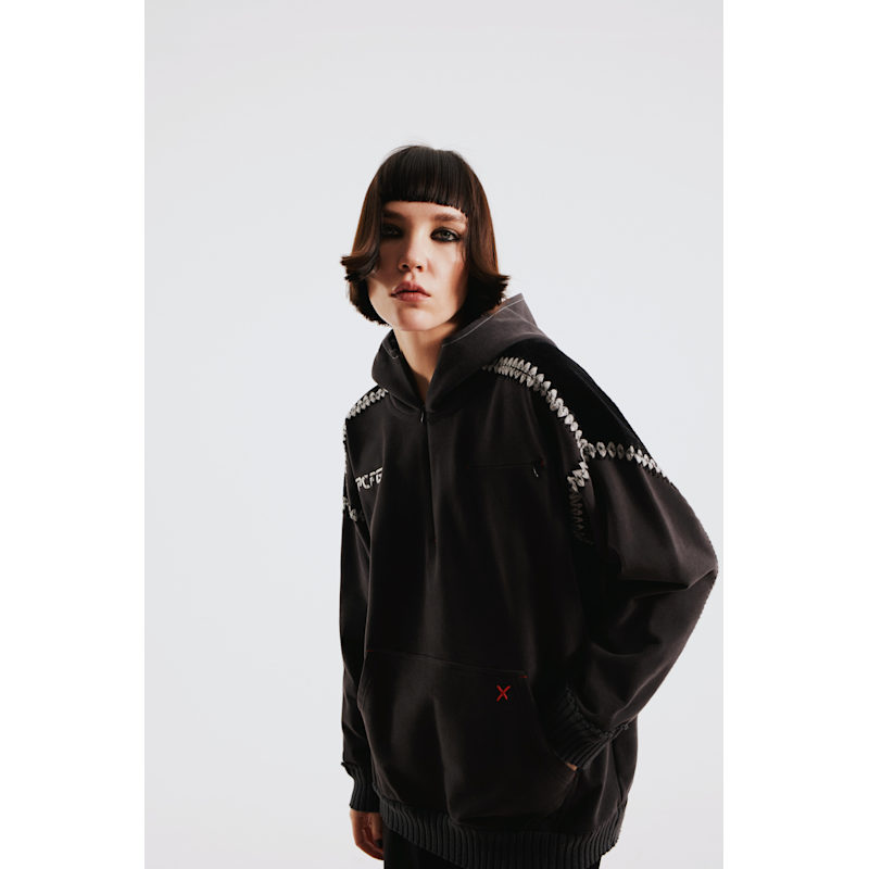 Thumbnail of Women Zipper Hoodie - Black image