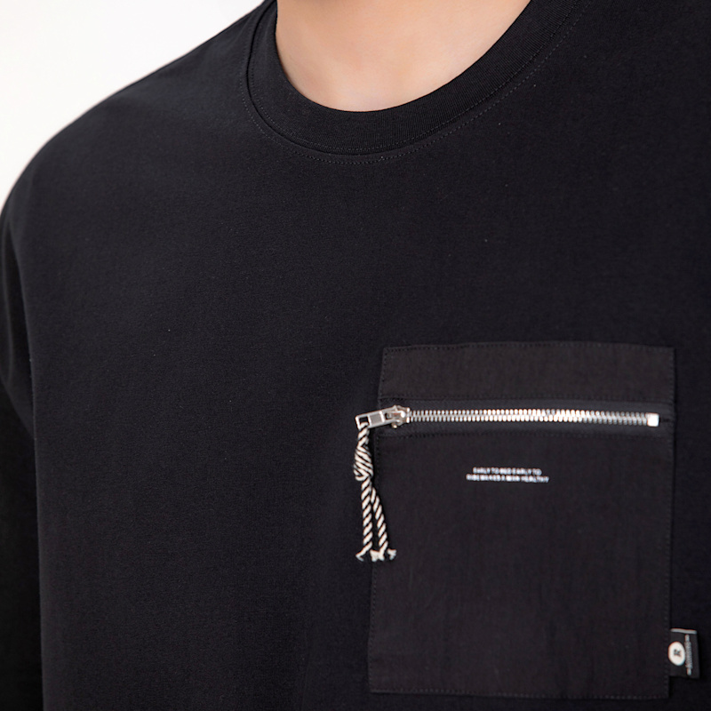 Thumbnail of Zipper On Pocket T-Shirt - Black image