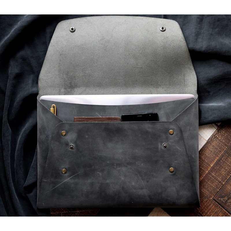 Thumbnail of Leather Macbook Case - Brown image