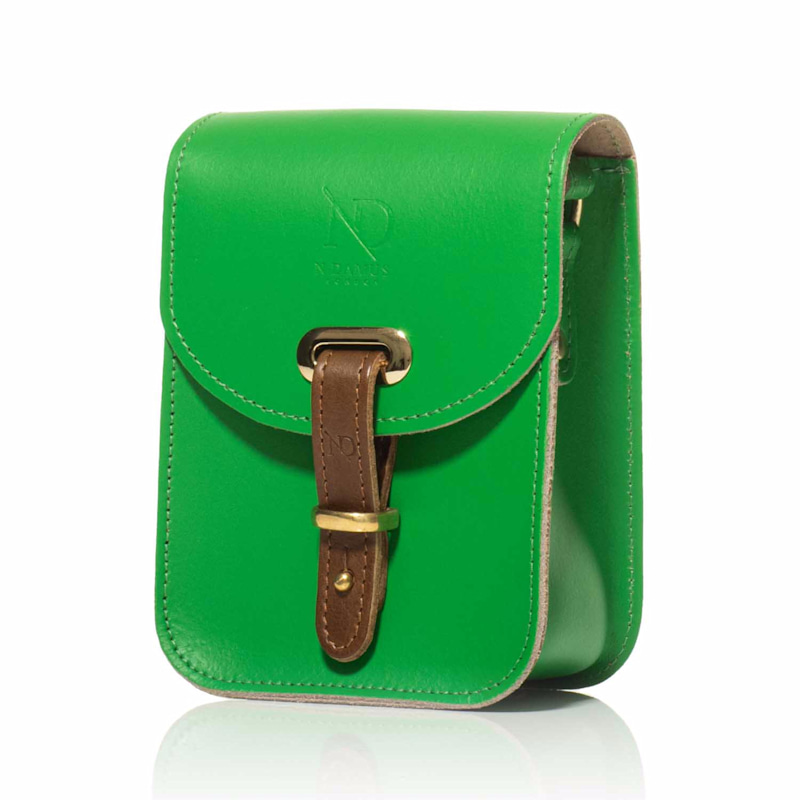 Thumbnail of Mini Elizabeth Emerald Green Leather Crossbody Satchel Bag image