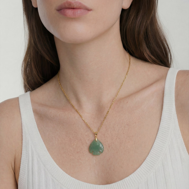 Thumbnail of Zodiac Collection Pisces Jade Stone Necklace image
