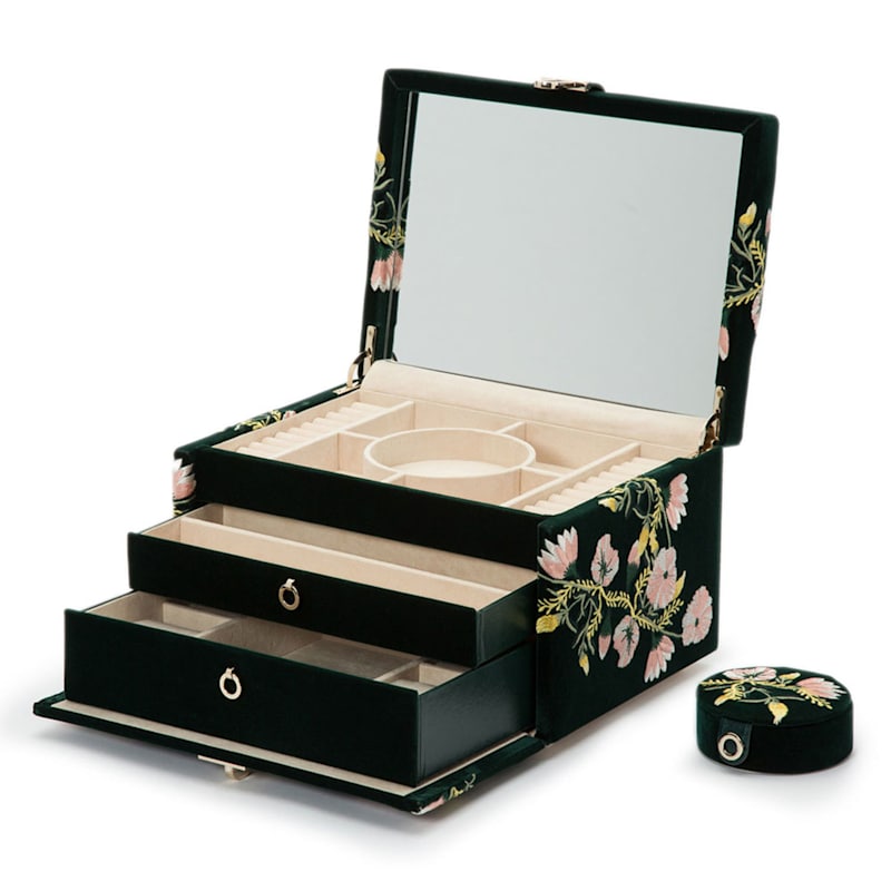 Thumbnail of Zoe Medium Jewellery Box  - Forest Green image