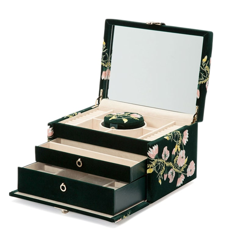 Thumbnail of Zoe Medium Jewellery Box  - Forest Green image
