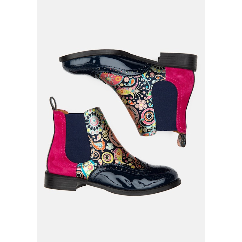 Thumbnail of Mamacita - Navy & Pink - Womens Ankle Boots image