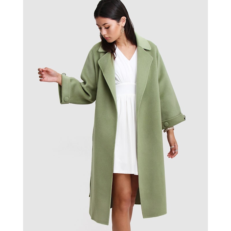 Thumbnail of Stay Wild Oversized Wool Coat - Grass image