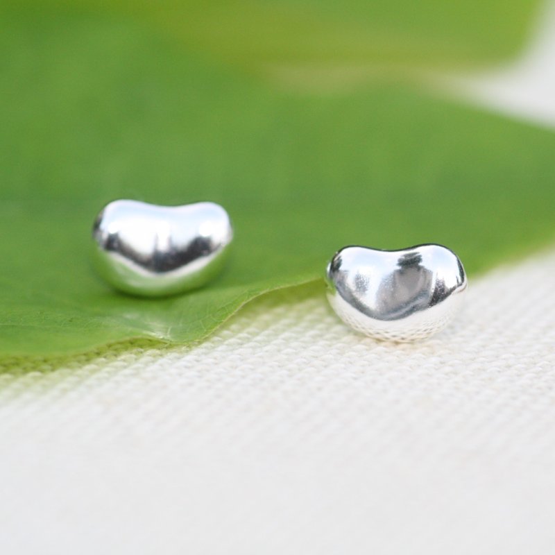 Thumbnail of Sterling Silver Bean Earrings image