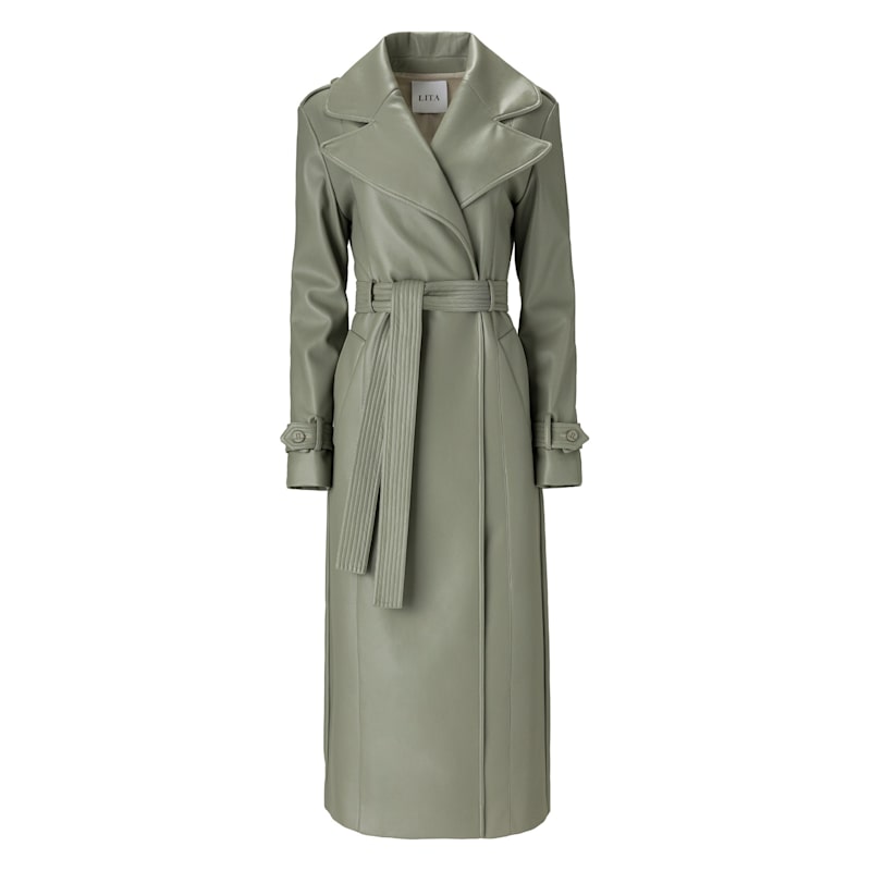 Vegan Leather Trench Coat | LITA COUTURE | Wolf & Badger