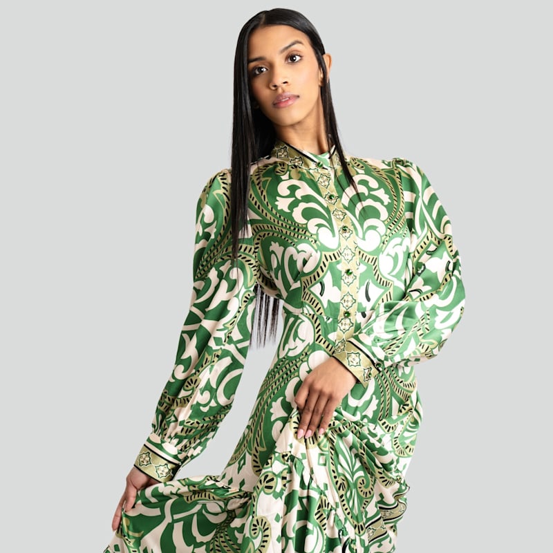Thumbnail of Zuri Baroque Print Dress image