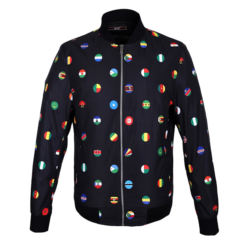 Thumbnail of African Nation Bomber Jacket – Black image