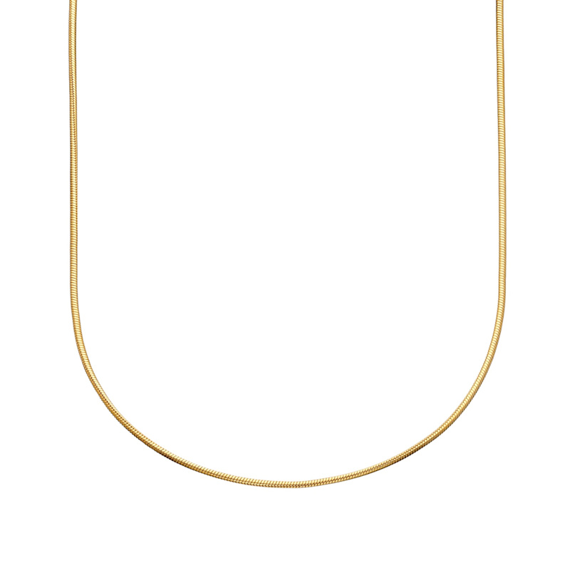 Thumbnail of Gold Plated Round Snake Chain Necklace image