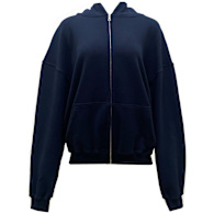 Tokkou Japanese Cotton Unisex Zip Hoodie In Black | TOKKOU | Wolf