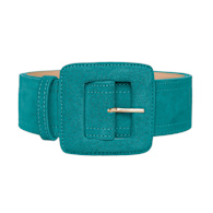 Suede Square Buckle Belt - Black | BeltBe | Wolf & Badger