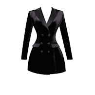 a fall dress Gold button detail blazer dress main image 0