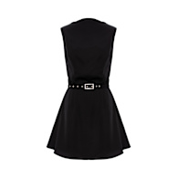 navy blue dress for baby girl Cowl Neck Draped Mini Dress In Black by BY FELIZIA