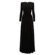calliope kimono evening dress Lady Black Tie - Calliope Gown - Stretch Satin Glitter & Lace Dress