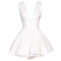 chinese dress ladies White Mini Dress Gathered Bust