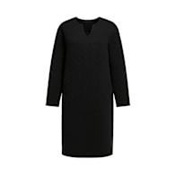 knee length dresses for ladies CurveWow Long Sleeve Jersey Pocket Midi Dress Black – Curvewow