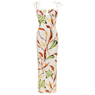 chinese dress ladies Tangerine Petal Long Slip Dress