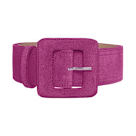 Suede Square Buckle Belt - Black | BeltBe | Wolf & Badger