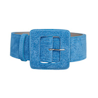 Suede Square Buckle Belt - Royal Blue | BeltBe | Wolf & Badger