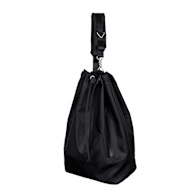 Three-Way Two-Pocket Drawstring Bag - Black | HAH ARCHIVE