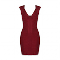 Lena Body Sculpt Burgundy Bandage Dress | IRMAK SU GUCLU | Wolf & Badger