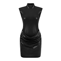 long sleeve mesh dress Pinkblush Black Shimmer Mesh Long Sleeve Ruched Maternity Midi Dress Medium