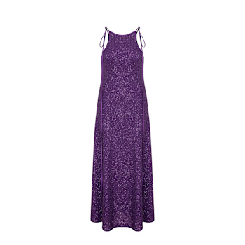 wolf and badger purple dress Ultra Violet Wrap Cocktail Dress With Wing Sleeves & Ruffles by concept A  trois