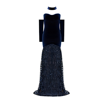 Women's Blue Velvet Dresses | Wolf & Badger