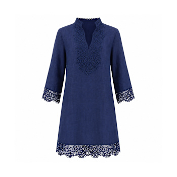 blue dress a Women's Ava’s Sweetheart Mini Dress - Blue Small | Women's Online Boutique | Boho Chic Style main image 0
