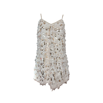 slim fit dress slacks Short Gold Sequin Mini Cocktail Dress – The Dress Outlet main image 0