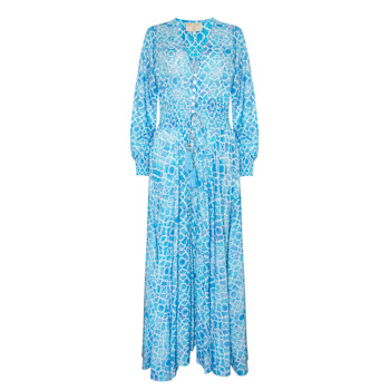 blue and white abercrombie dress The Madison Dress in Aleutian Blue Floral 4 / Aleutian Blue Watercolor