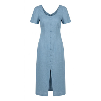 Women's Blue Linen Dresses | Wolf & Badger