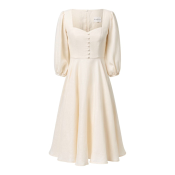 Women's Unique & Stylish White Linen Long Sleeve Dresses from Independent  Brands | Wolf & Badger