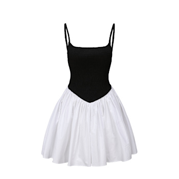 white and black store dresses Black & White Halter Gown Dress L main image 0