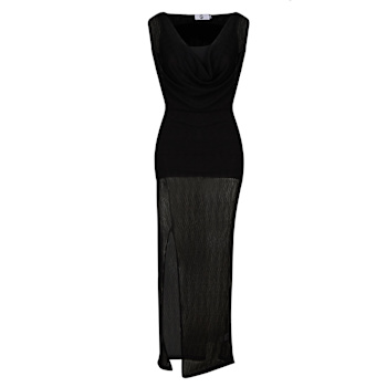 Women's Cool Black Elastane Maxi Evening Beach Dresses from Independent  Brands | Wolf & Badger