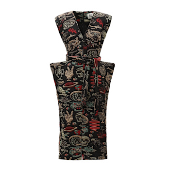 wolf and badger cocktail dress Cocktail Ankle-Length Dress  Black XS