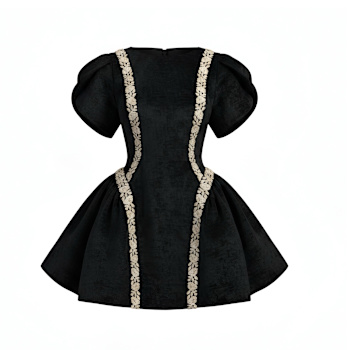 taylor swift black dress fearless Organic Silk Mini Dress Made in Italy – Ema Black