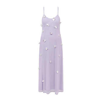 wolf and badger purple dress Ultra Violet Wrap Cocktail Dress With Wing Sleeves & Ruffles by concept A  trois