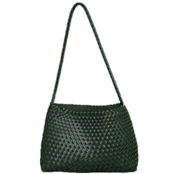 Hand Weaving Shoulder Bag - Dark Green