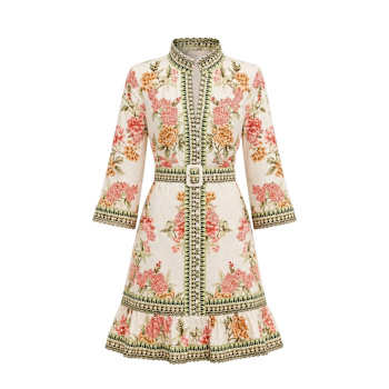 embroidered dress brands Gabriella Abstract Midi Dress – Nari main image 1