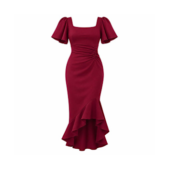 wolf and badger dresses Women's Red Size:UK16/18 Wedding Day for Tynelle collection:breton-stripe Fashion free option for chic