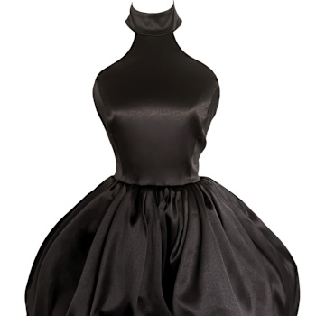 wolf and badger satin dress Lilla Satin Long Evening Dress by Angelika Jozefczyk